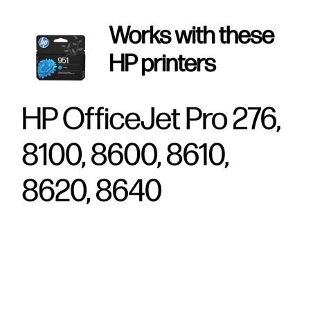 HP 951 Cyan 700 sider Blæk CN050AE